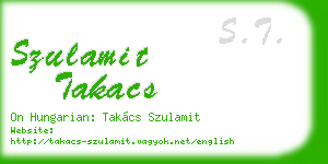 szulamit takacs business card